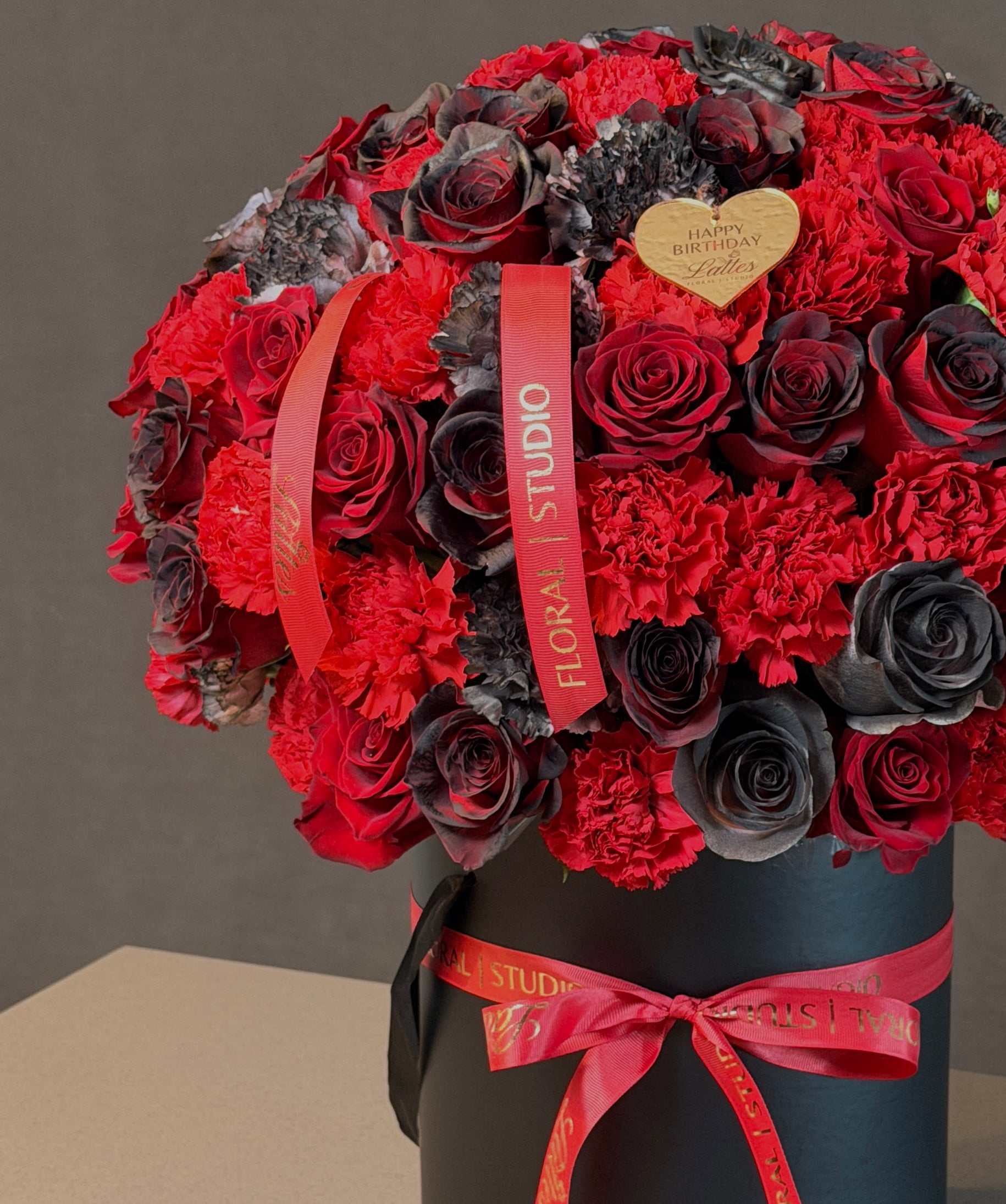 Luxury Black and Red Roses | Fast Huntington Beach Flower Delivery