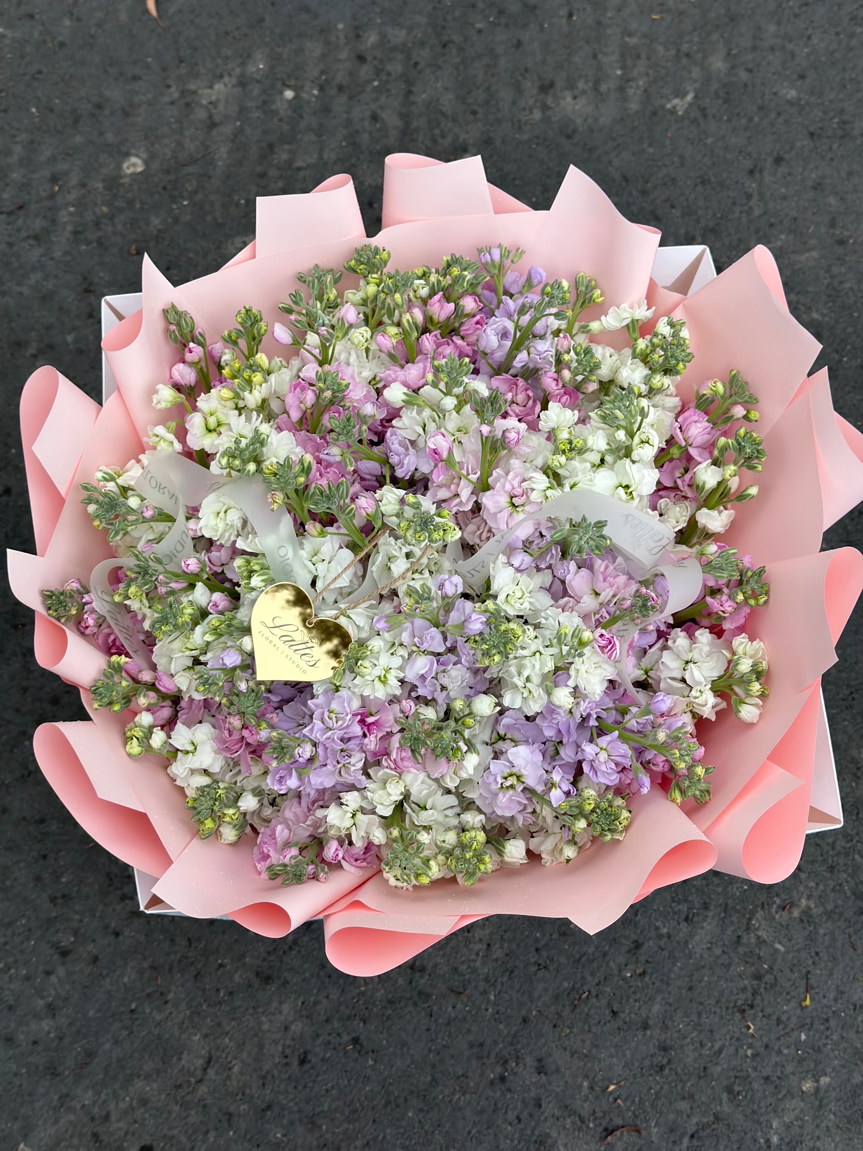 Spring Serenade – Pastel Stock Flower Bouquet