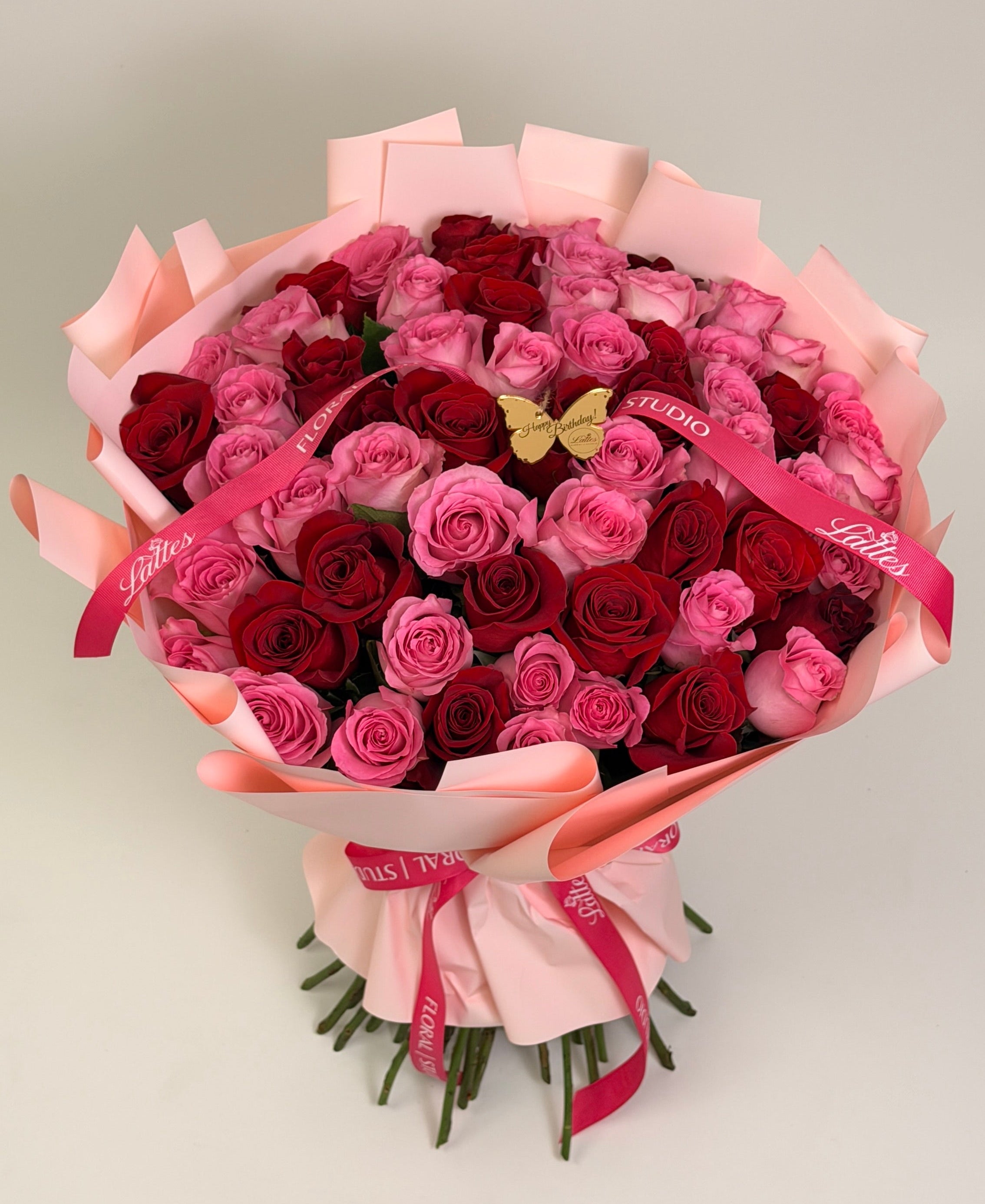 Berry Mix - Red & Pink Roses Bouquet | Flower Delivery Orange & Orange County