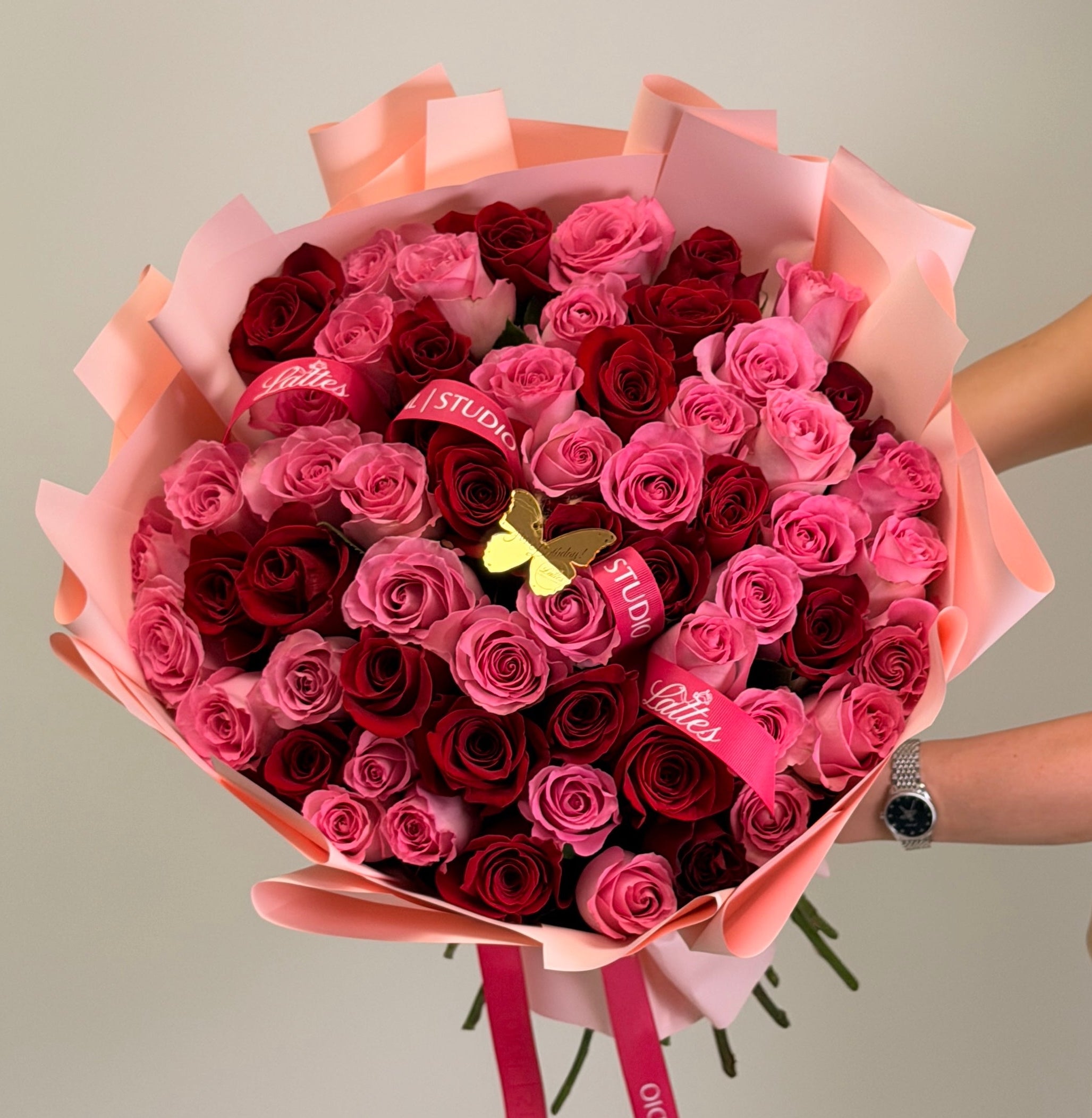 Berry Mix - Red & Pink Roses Bouquet | Flower Delivery Orange & Orange County
