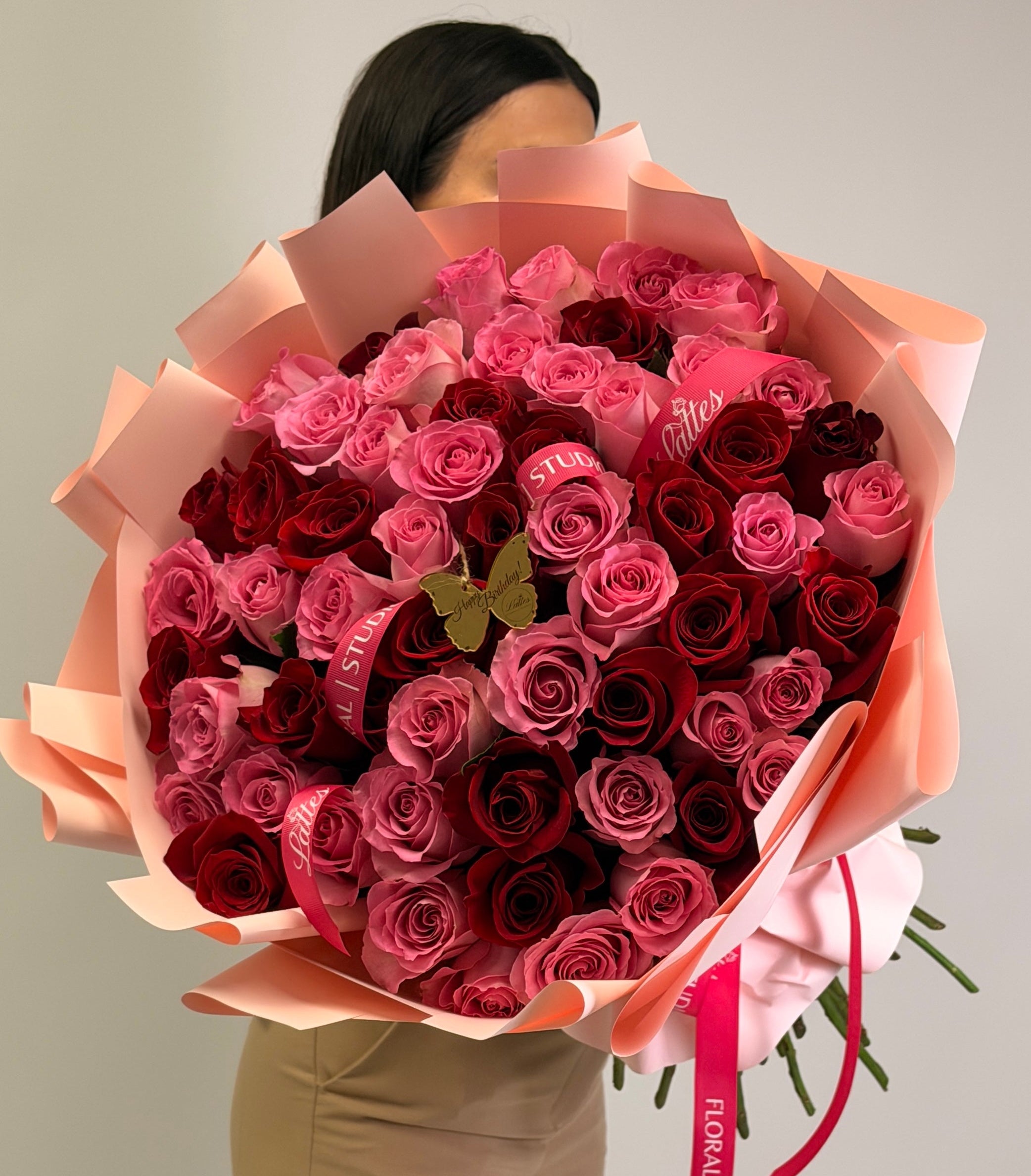 Berry Mix - Red & Pink Roses Bouquet | Flower Delivery Orange & Orange County