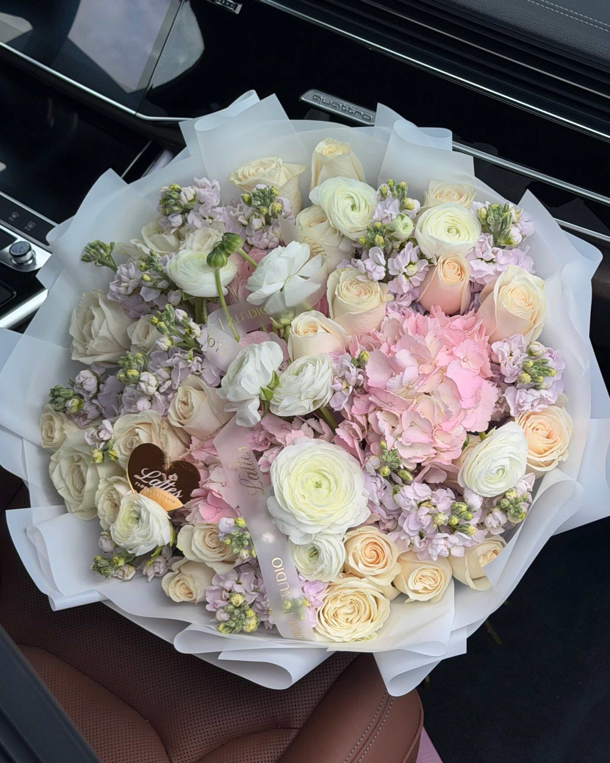 Pearl Blush - Hydrangea, Roses & Ranunculus Bouquet