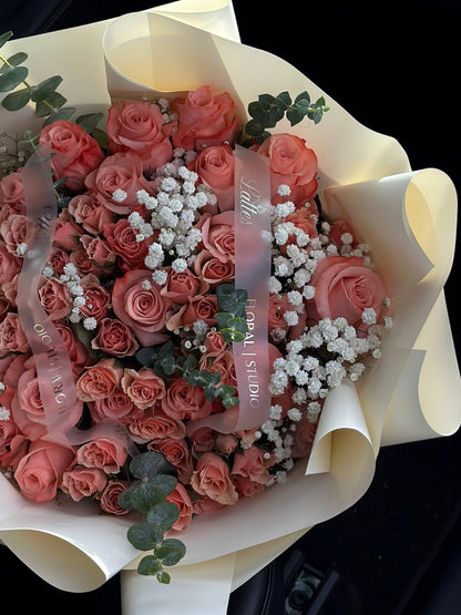 Rose All Day – Dusty Pink Roses Bouquet