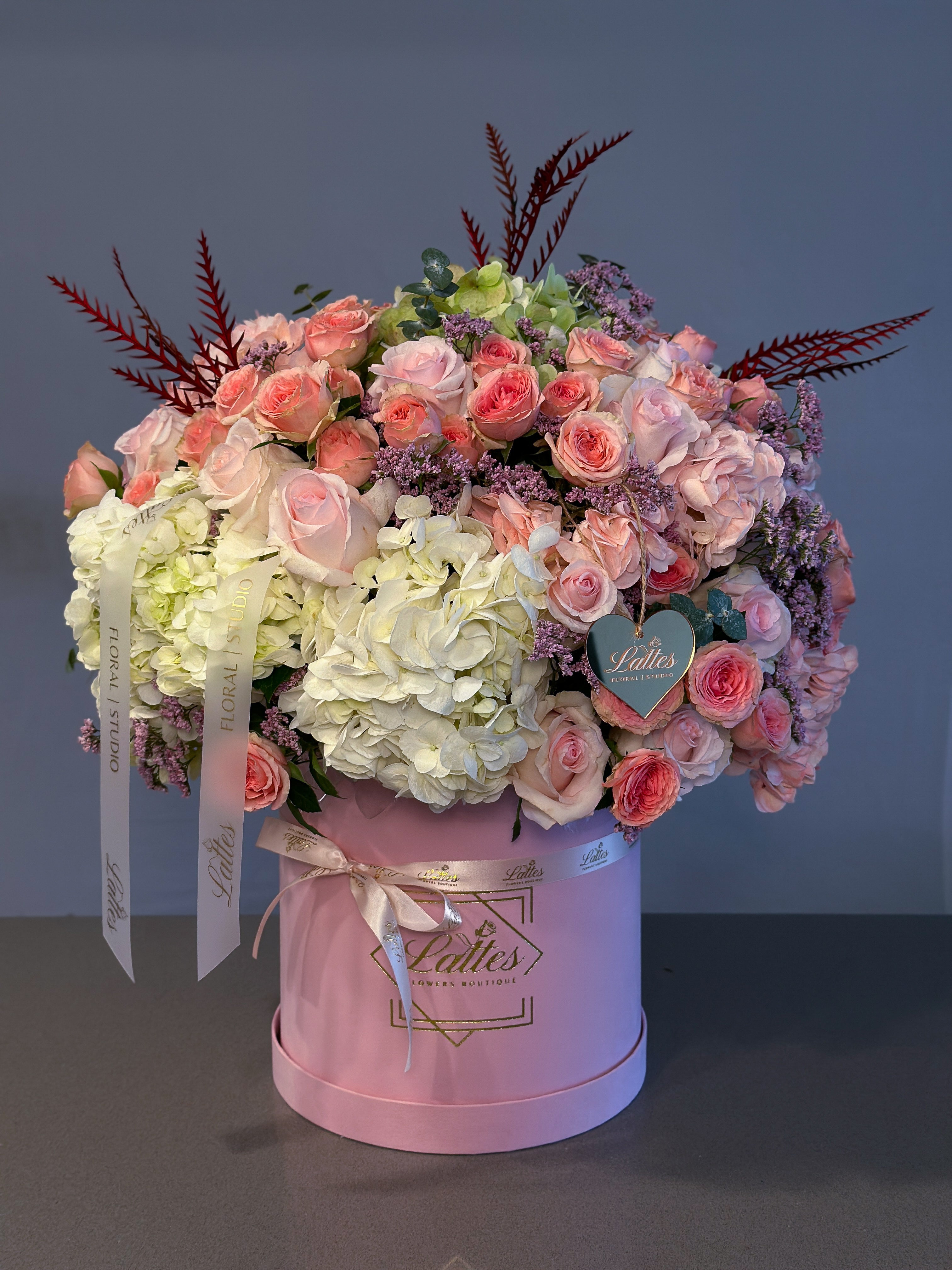 Blushing Elegance – Pink Flower Box
