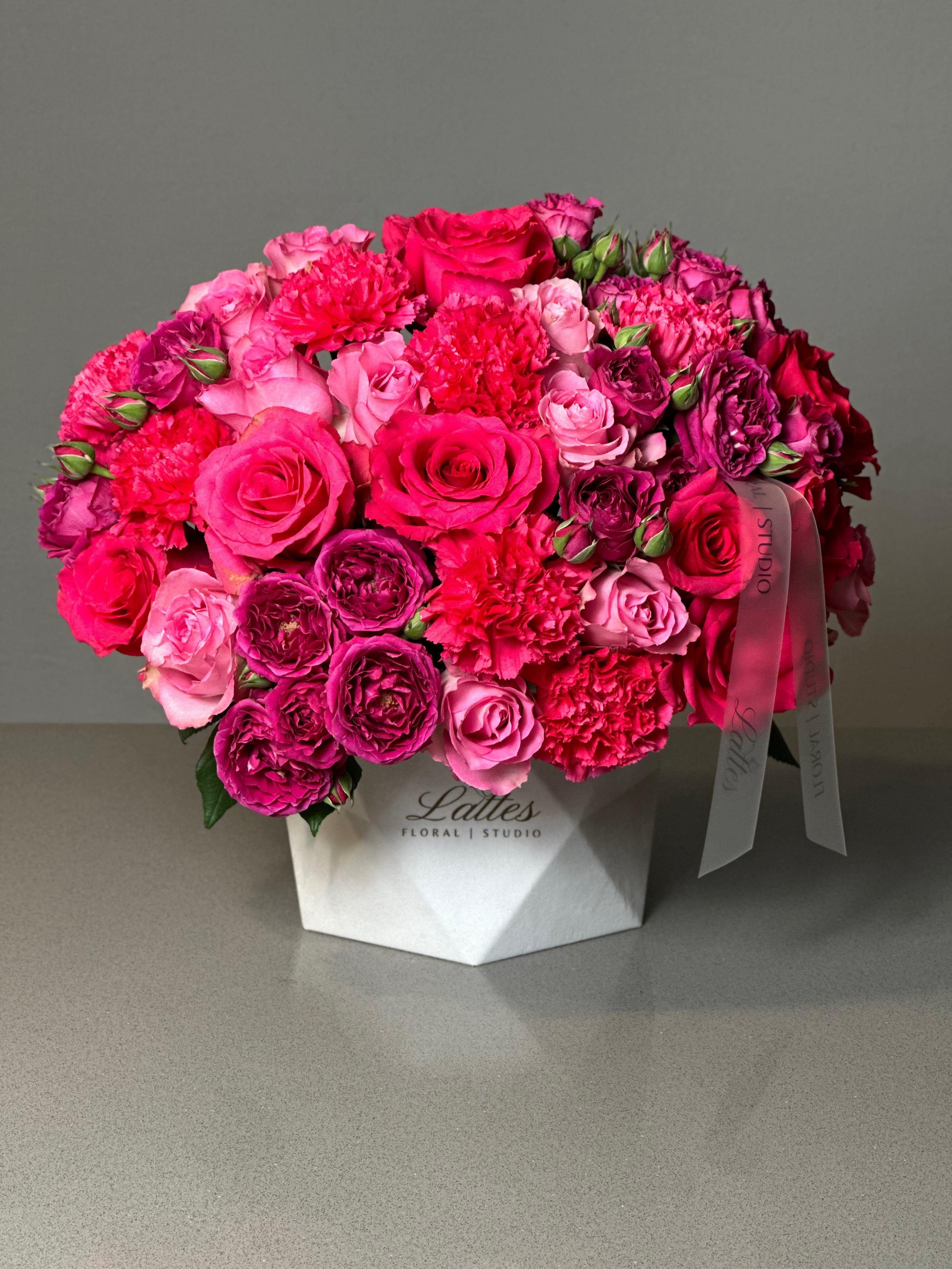 Pink Romance Flower Box