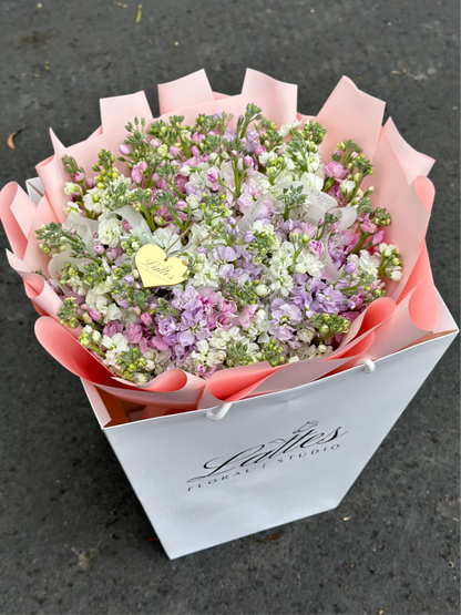Spring Serenade – Pastel Stock Flower Bouquet