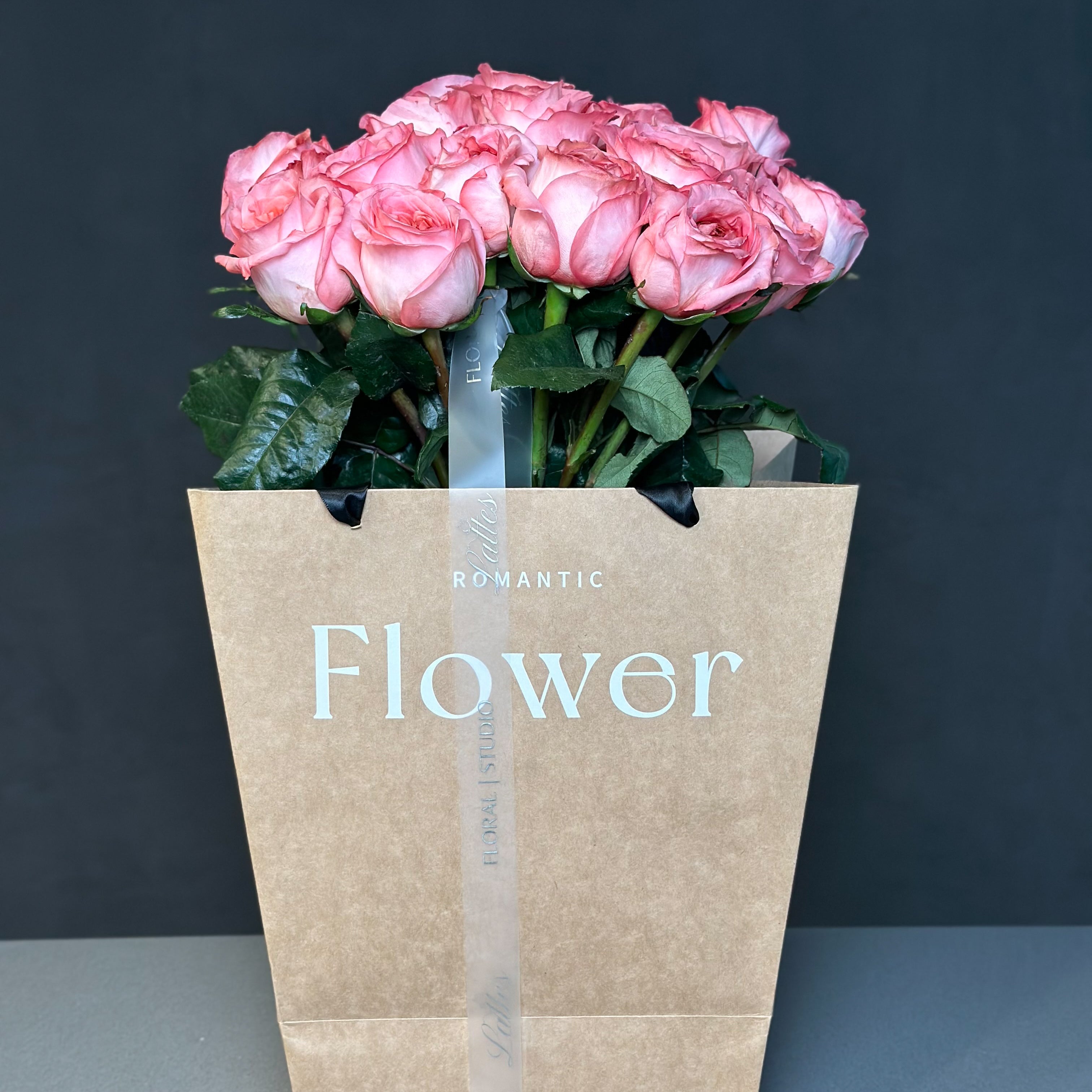 Pink Roses in Aqua Vase