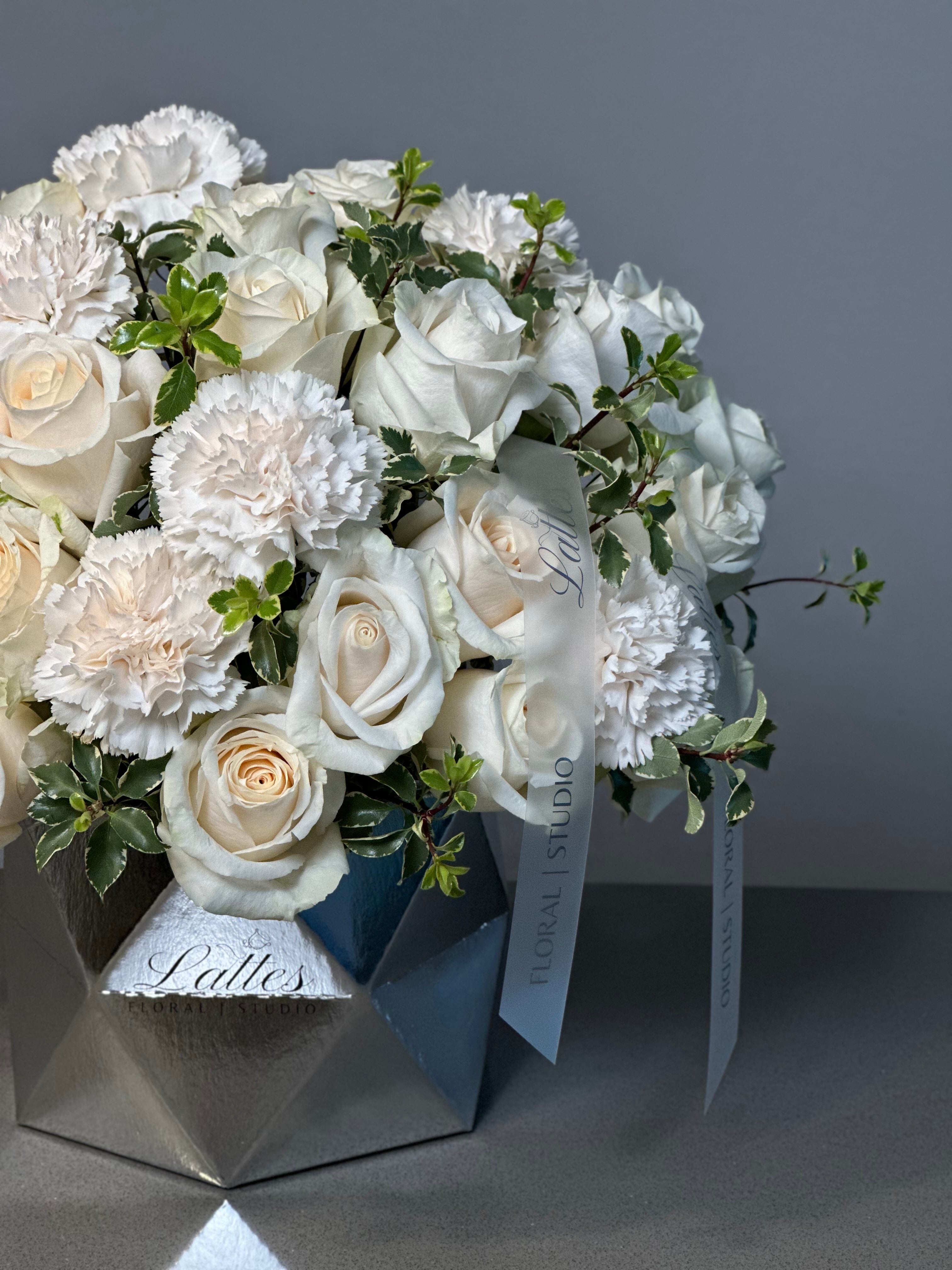 White Floral Poetry - Flower Box