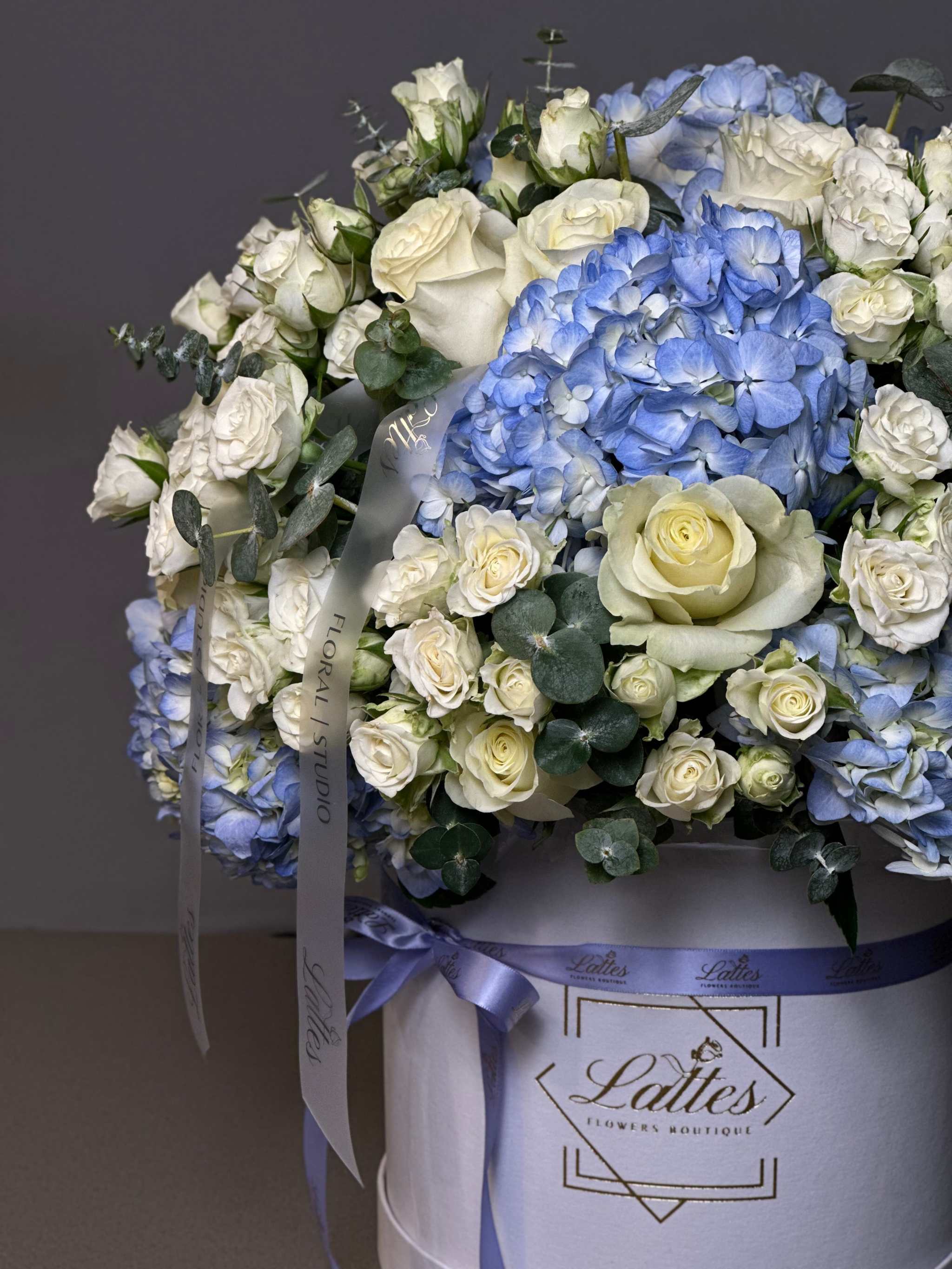 Heavenly Blues – Hydrangeas and Roses in a Flower Box