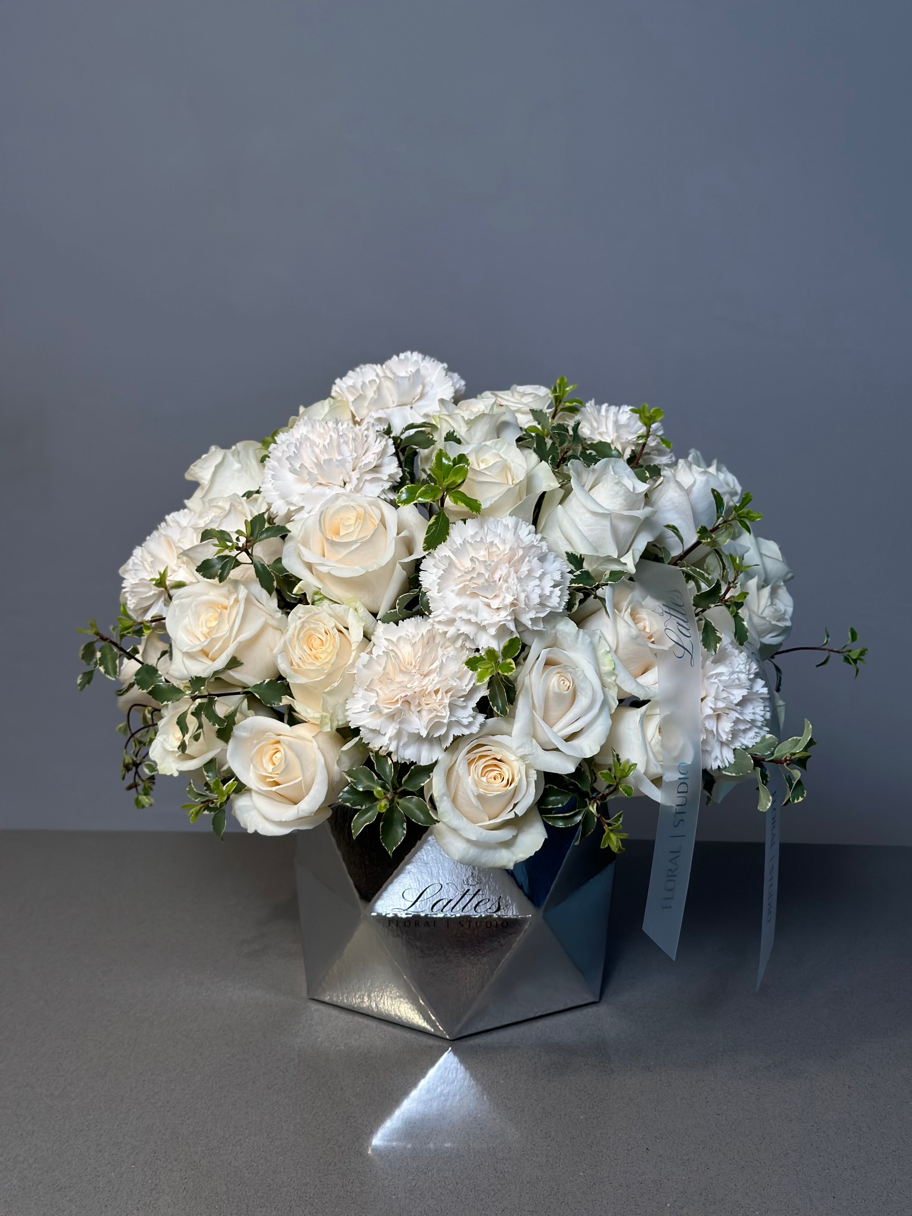 White Floral Poetry - Flower Box