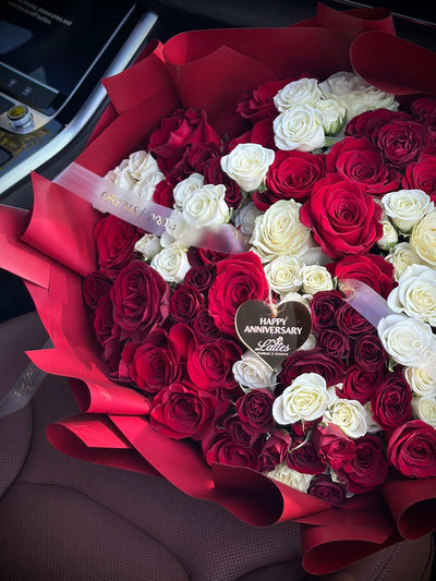 Amore Rosso – Red & White Rose Symphony