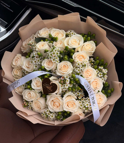 White Serenity Bouquet - Same-day Santa Ana Flower Delivery