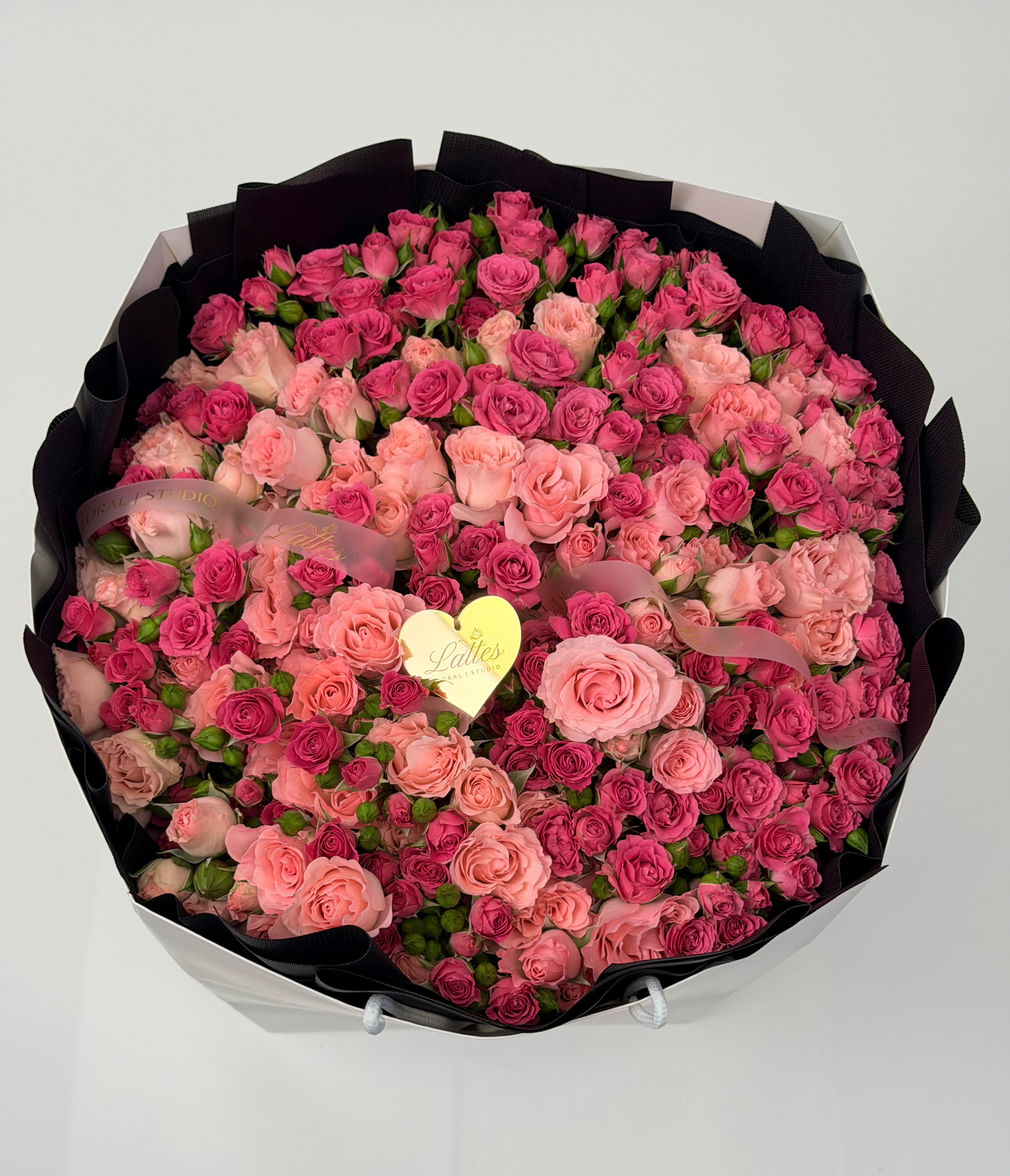 Midnight Pink – Pink Spray Roses & Hot Pink Roses Bouquet