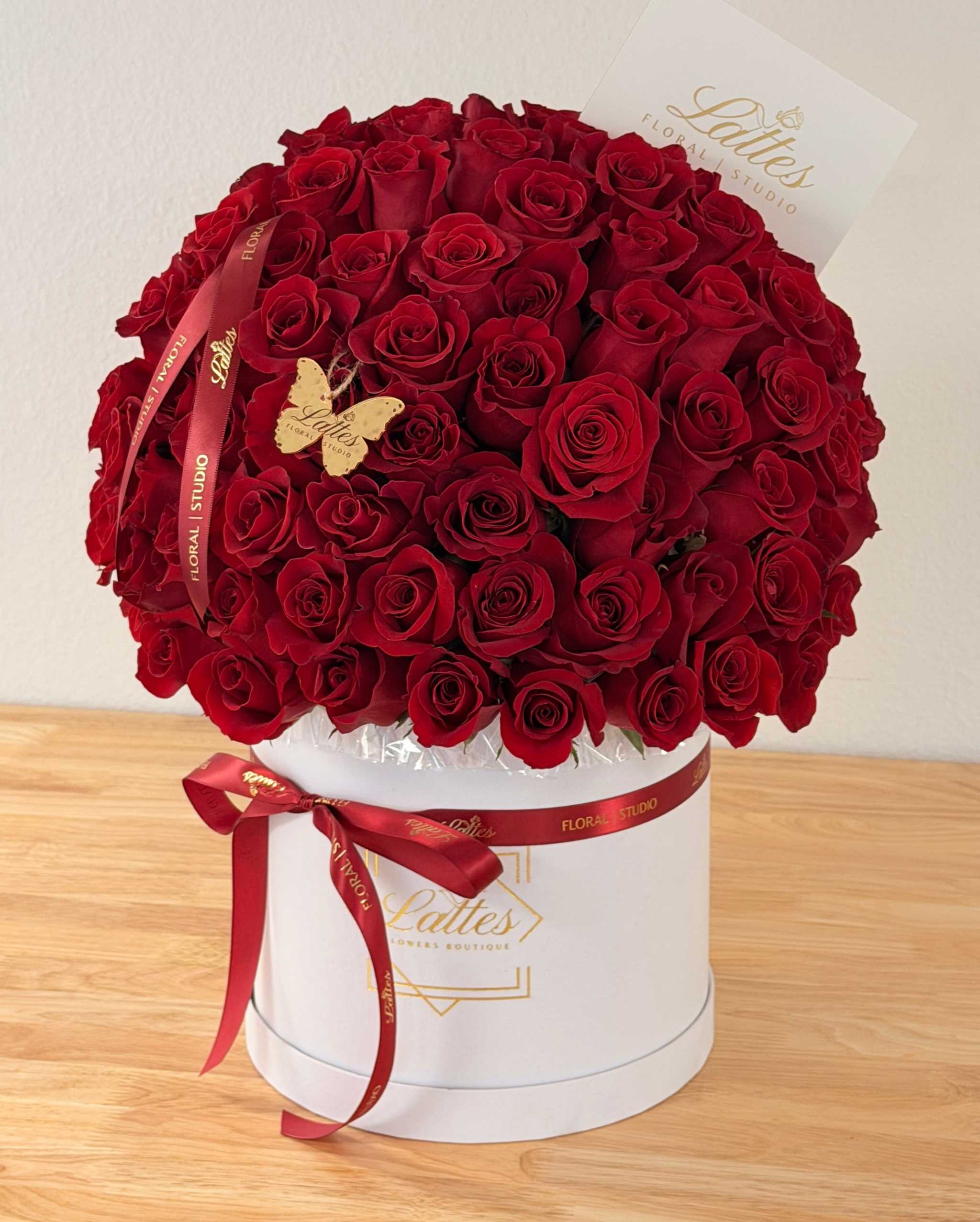 Mono Red Roses in a Flower Box