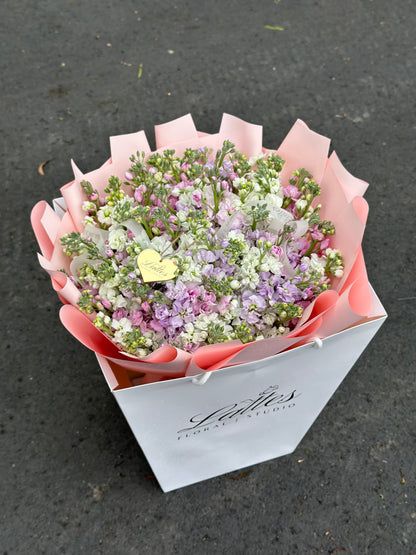 Spring Serenade – Pastel Stock Flower Bouquet