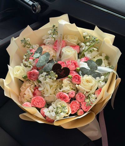 Blossom Delight Pink & White Bouquet - Irvine Flower Delivery