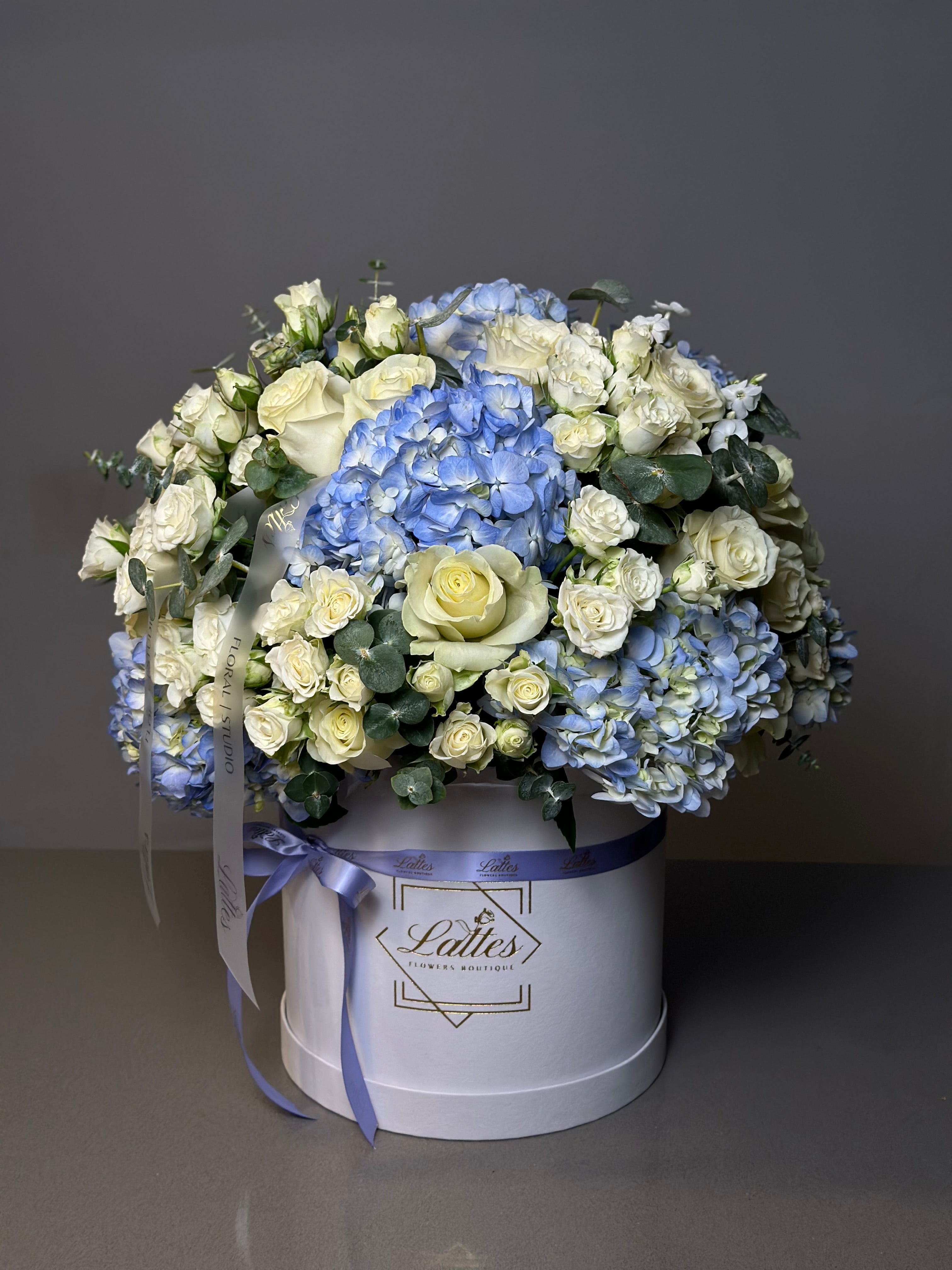Heavenly Blues – Hydrangeas and Roses in a Flower Box