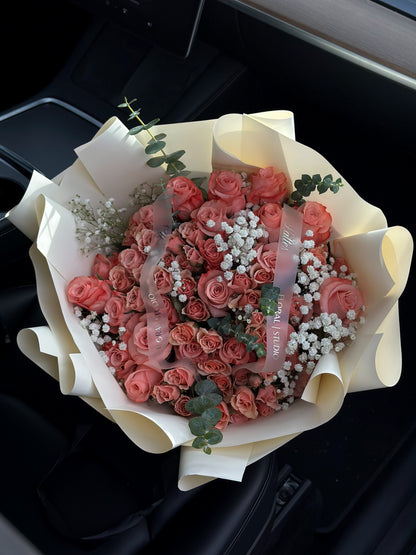 Rose All Day – Dusty Pink Roses Bouquet