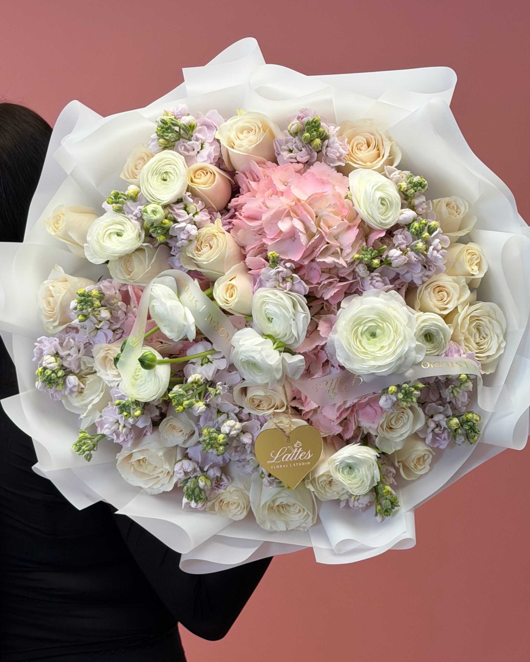 Pearl Blush - Hydrangea, Roses & Ranunculus Bouquet